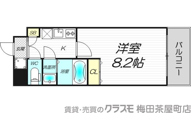 エスリード新大阪CONFORT Ⅱ番館の間取り