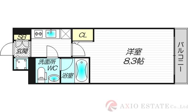 西中島の完工年月(2009年9月)築の賃貸マンションの間取り