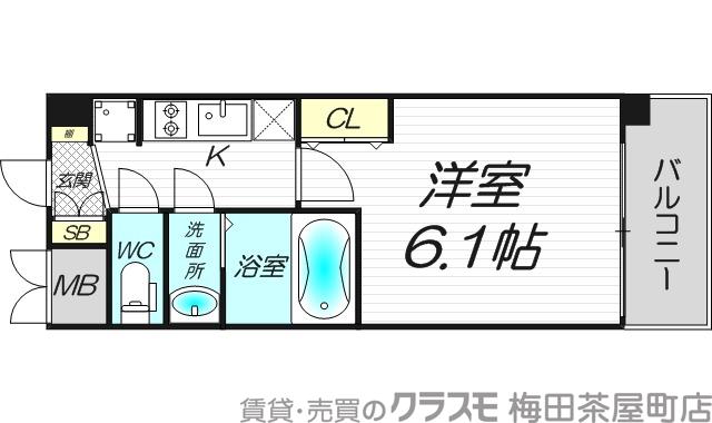 プレサンス神崎川ファインブレスの間取り
