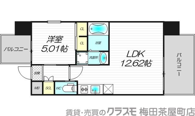 新高の完工年月(2025年8月)築の賃貸マンションの間取り