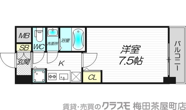 江坂町の完工年月(2019年3月)築の賃貸マンションの間取り