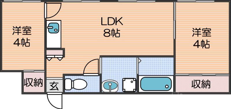 フェリーチェ帝塚山の間取り