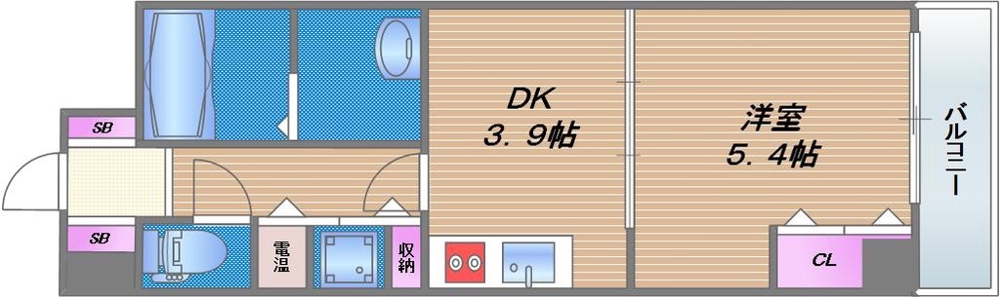 アウラ新深江の間取り