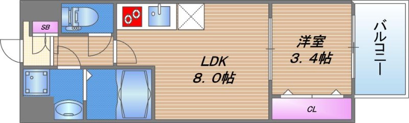 Mv.imp大阪放出の間取り