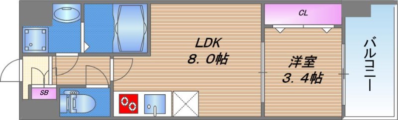 Mv.imp大阪放出の間取り