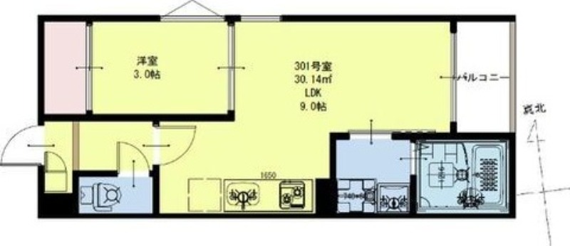 REGALEST仙台八幡の間取り