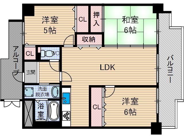 カーサラフィーネの間取り
