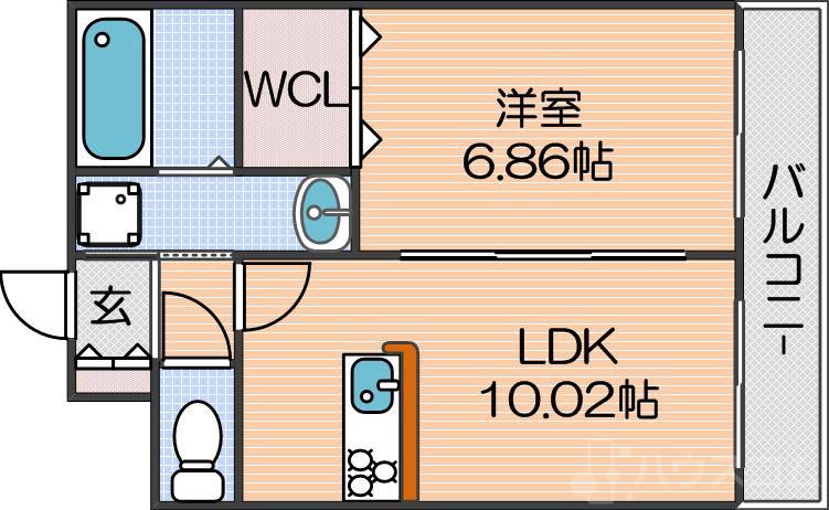 山之内の完工年月(2026年2月)築の賃貸マンションの間取り