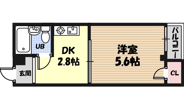 内代町の完工年月(1985年9月)築の賃貸マンションの間取り