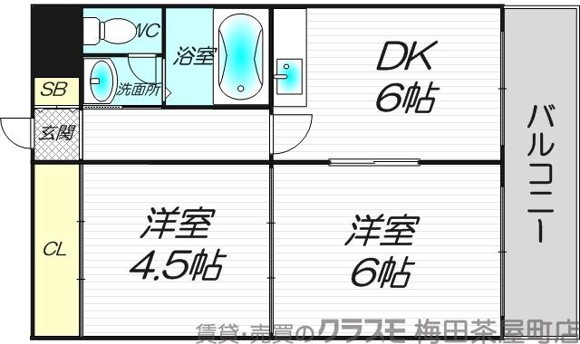 ミフネセントラルベア東三国の間取り