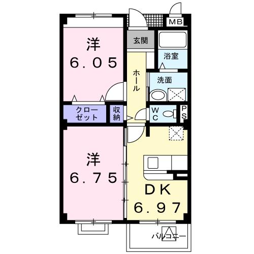 サニーセトル弐号館の間取り