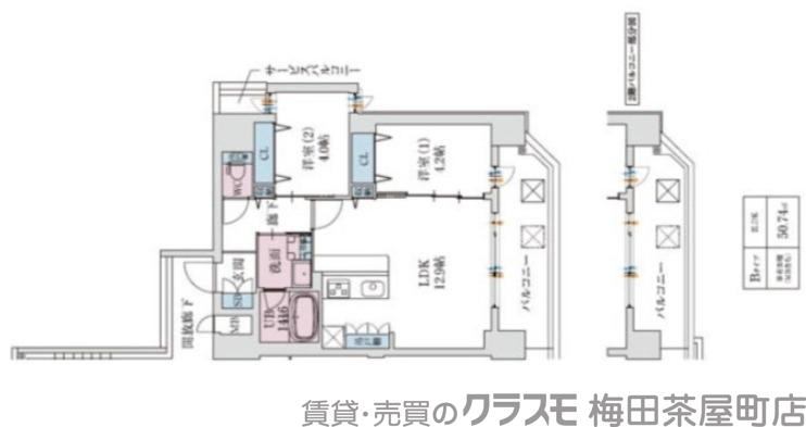 スプランディッド梅田WESTの間取り