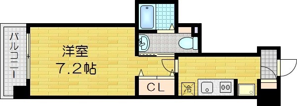 唐戸鼻町の完工年月(2015年11月)築の賃貸マンションの間取り