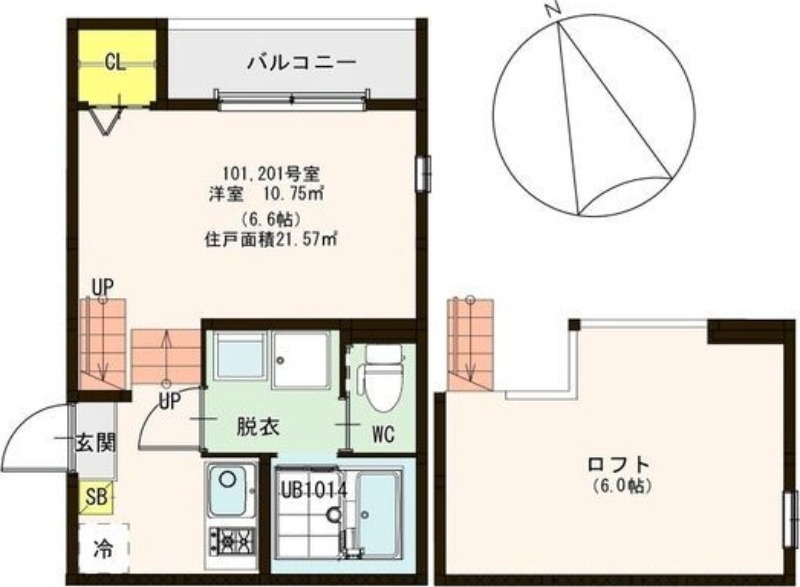 ハーモニーテラス東照宮Ⅲの間取り