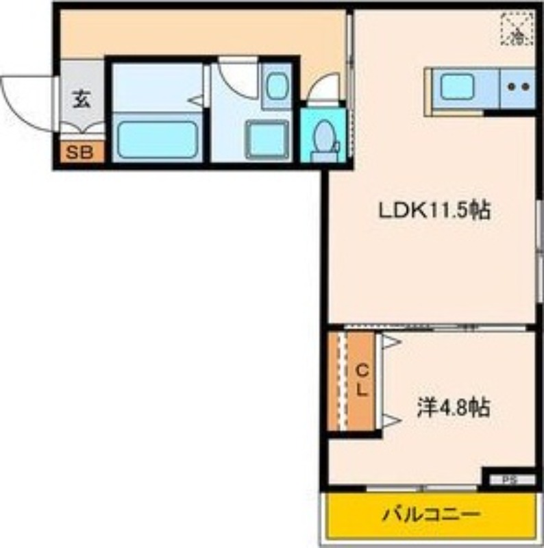 パセオプラシード連坊の間取り