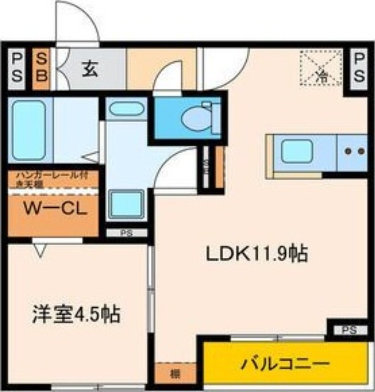 パセオプラシード連坊の間取り