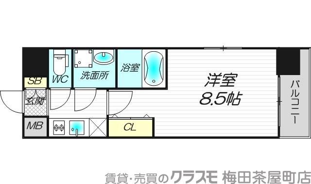 西宮原の完工年月(2016年1月)築の賃貸マンションの間取り