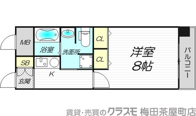 西中島の完工年月(2002年6月)築の賃貸マンションの間取り