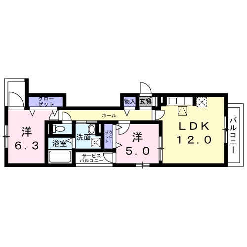 パル茨木の間取り