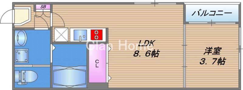 ロイヤルレジデンス鶴橋の間取り