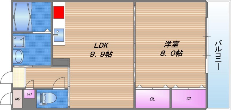 チャコーレ岡本の間取り