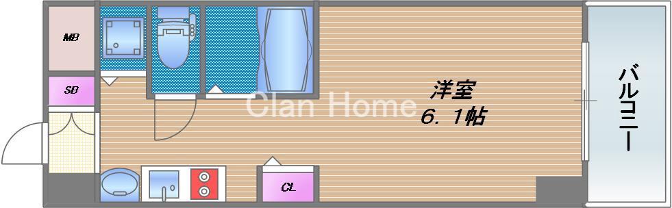 プレサンス大阪城公園パークプレイスの間取り