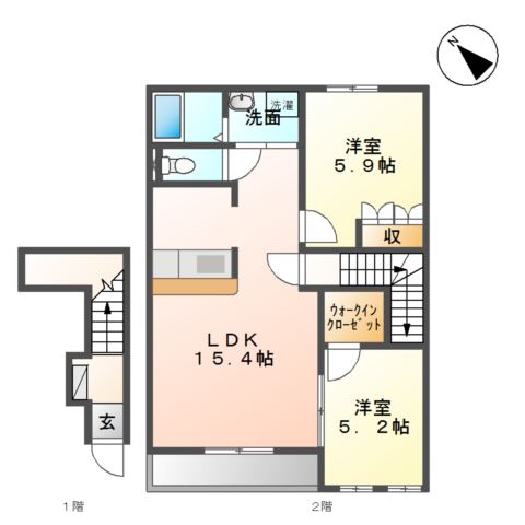 プランドールEASTの間取り