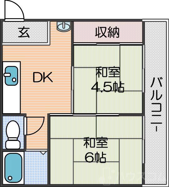 マンションサンエースの間取り