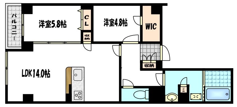 CALM河原町二条の間取り