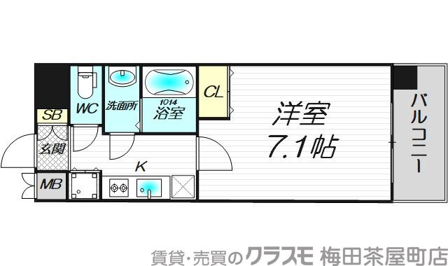 西中島の完工年月(2019年6月)築の賃貸マンションの間取り