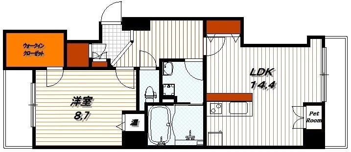 上之町の完工年月(2009年3月)築の賃貸マンションの間取り