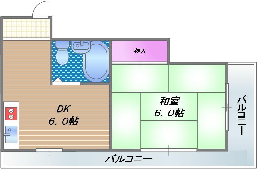 プチハイツタナカの間取り