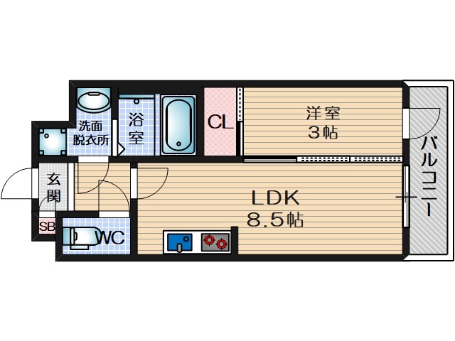 岸部中の完工年月(2023年2月)築の賃貸マンションの間取り