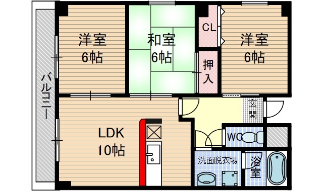 サンハート南茨木の間取り