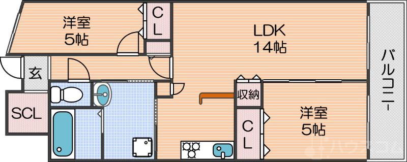 ルネ住之江の間取り
