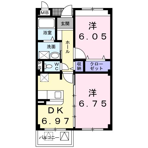 サニーセトル弐号館の間取り