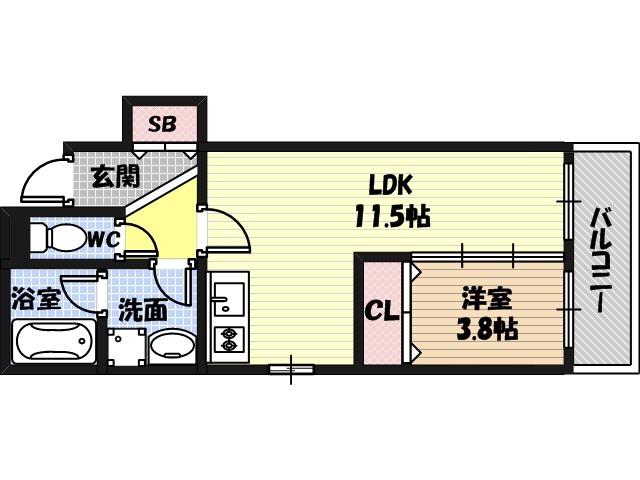 東中浜の完工年月(2022年8月)築の賃貸アパートの間取り