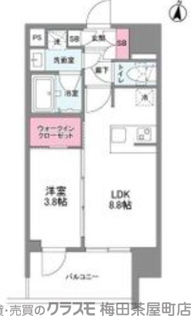 シーズンフラッツ中崎の間取り