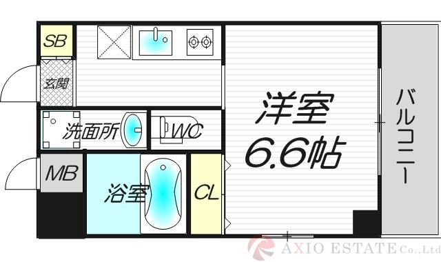 マロット天神橋(旧 アルディア天神橋)の間取り