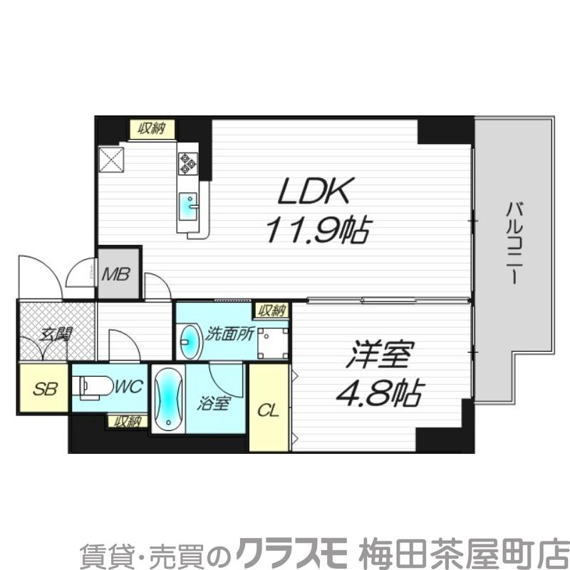太融寺町の完工年月(2022年8月)築の賃貸マンションの間取り