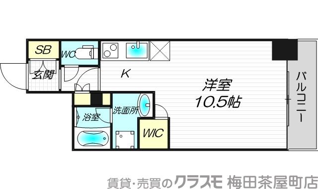 堂島の完工年月(2018年2月)築の賃貸マンションの間取り