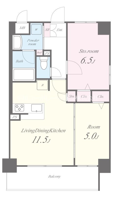 西院月双町の完工年月(2023年3月)築の賃貸マンションの間取り