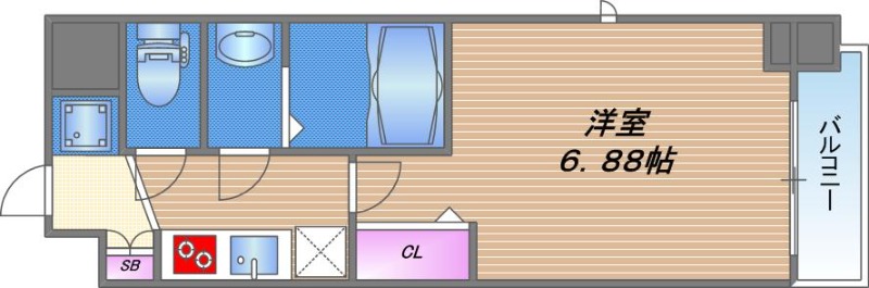 フォーリアライズ玉造フェリスの間取り