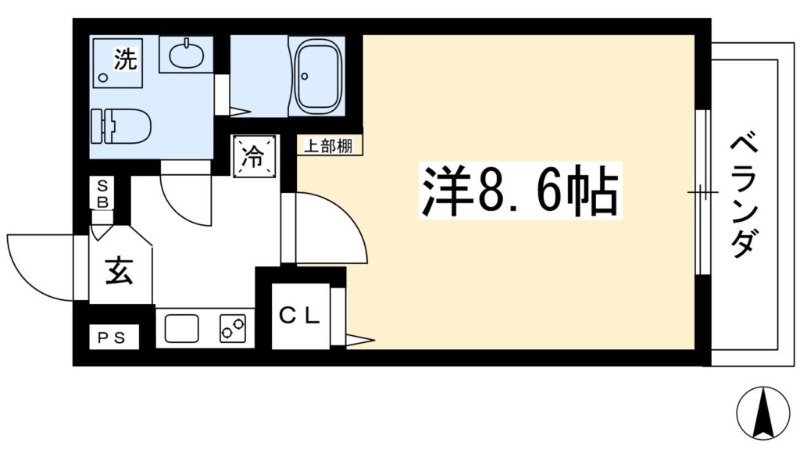 西院六反田町の完工年月(2020年3月)築の賃貸マンションの間取り