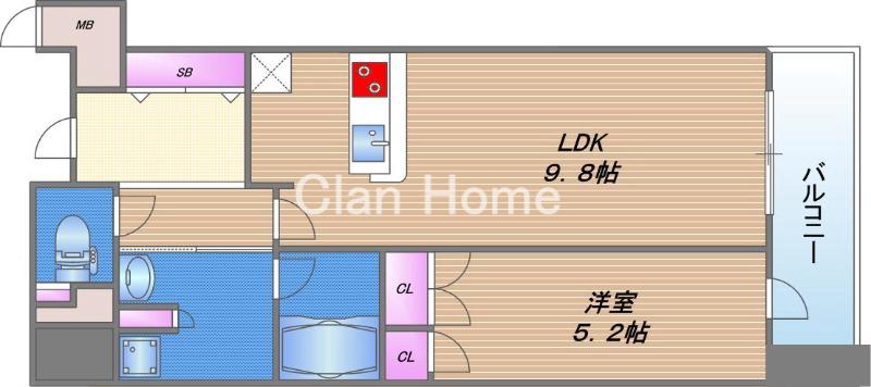 セイワパレス大手前西の間取り