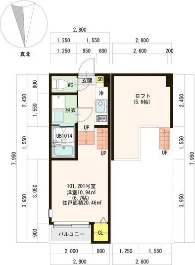 宮城野ヒルズバルの間取り