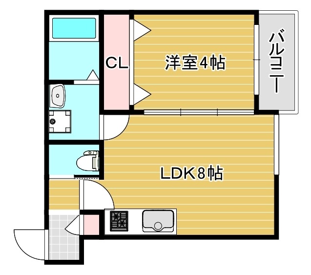 セレニティ勝山北の間取り