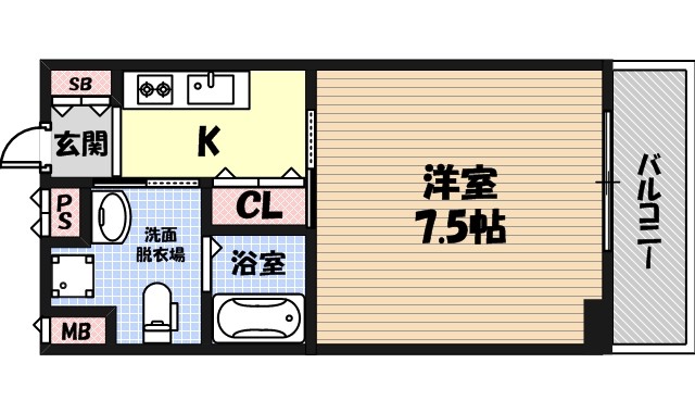 Gravis城東中央の間取り