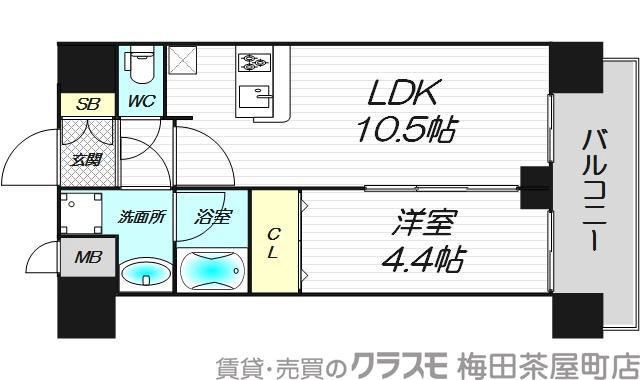 プレサンス大阪天満リバーシアの間取り