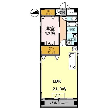 西ノ京小堀町の完工年月(2006年3月)築の賃貸マンションの間取り